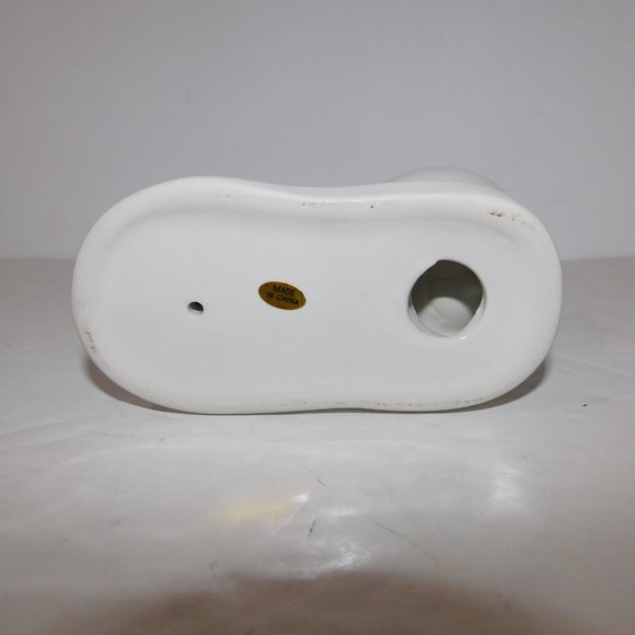 White Rabbit Bunny 5" Ceramic Egg Cup Holder Easter Decor - Picture 6 of 6